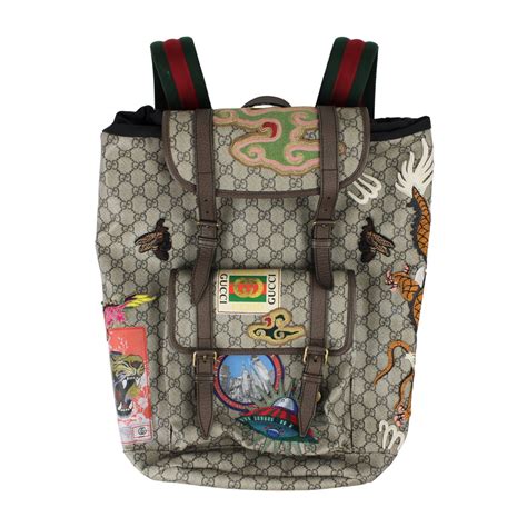 gucci backpack with embroidery replica|gucci backpack dupe.